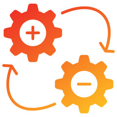 Poster - Change Management Glyph Gradient Icon