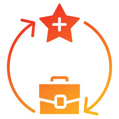 Poster - Talent Cycle Glyph Gradient Icon