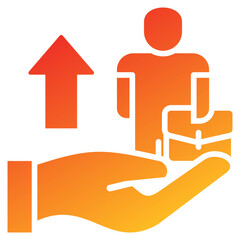 Poster - Support Glyph Gradient Icon