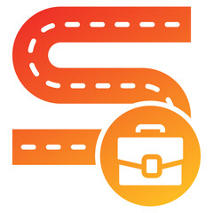 Poster - Career Path Glyph Gradient Icon
