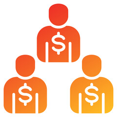 Poster - Human Capital Glyph Gradient Icon