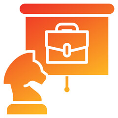 Poster - Strategy Glyph Gradient Icon