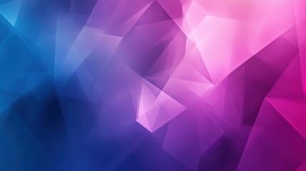 Poster - Panorama. Abstract purple magenta teal blue background. Geometric pattern with lines and triangles. Gradient. Illustration. Wide banner. Modern multicolor background with space for design.