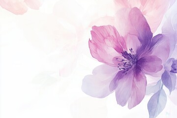 Poster - Delicate floral design featuring soft pastel colors and gentle brushstrokes perfect for feminine themes and calming spaces