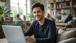 © artmozai - A Cheerful Man Engaged in Online Work at Home