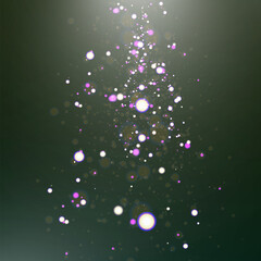 Aufkleber - Christmas light effect with glowing bokeh and sparkling particles on a transparent background. Perfect for overlays, festive designs, and magical backgrounds.
