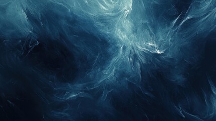 Fototapete - Vibrant swirls of deep blue and light gray illustrate a dynamic interaction of colors and forms, resembling ocean waves or ethereal clouds, evoking a sense of fluidity and depth