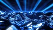 © Sana - A crumpled reflective metallic surface glowing with scattered foil fragments