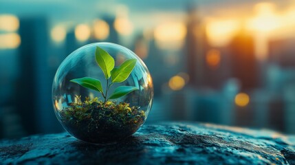 Poster - The environmental impact of sustainable technology in finance is profound, Full HD, 32k Resolution 