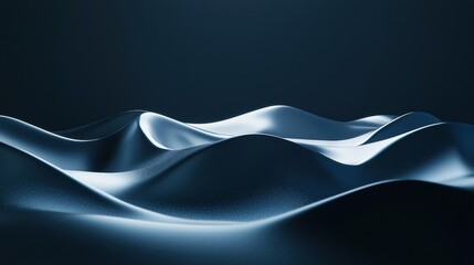 Poster - Flowing contours of textured fabric create a captivating arrangement, illuminated softly to enhance the depth and shadow in a dark environment