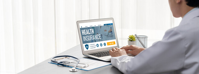 Health insurance web site brisk registration system for easy form filling