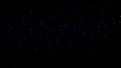blue and black particles moving on a black background