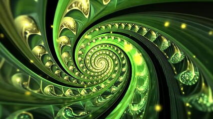 Poster - Swirling abstract patterns create a vibrant green visual experience filled with depth and movement, abstract green background
