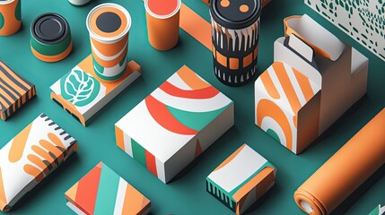 Poster - Creative Product Packaging Design Templates for Effective Branding and Marketing Campaigns Featuring Modern Aesthetics and Versatile Formats for Various Product Types