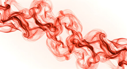 Poster - Red smoke abstract design for decoration element, wallpaper concept, and special events invitation card, like Valentine's day or Chinese new year celebration