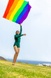 © ADDICTIVE STOCK - Woman Expressing LGBTQIA+ Pride with Vibrant Dance Movement