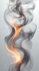 Wall Mural - Elegant Smoke Swirls Abstract Piece high resolution hd design