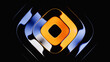 © NeoLeo - 3d rendering of ribbed glass effect. Abstract geometric minimalist background