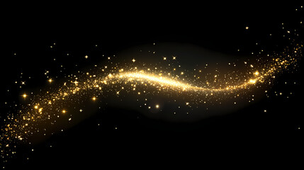 Wall Mural - sparkling starry night sky with glittering stars on a black background, sparkling, galaxy, starlight