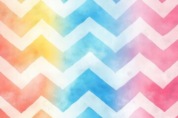 Fototapete - Colorful zigzag pattern with bold strokes and varying colors creating a modern artistic texture suitable for various design projects