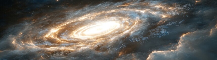 Shining Black Hole with Evolving Mathematical Motifs Around It