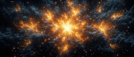 cosmic energy burst, nebula explosion, space background, abstract art, science fiction