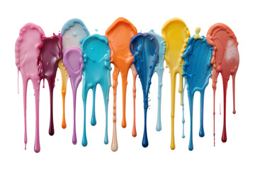 Canvas Print - creative paint drips display art studio visual art vibrant colors close-up abstract beauty, isolated