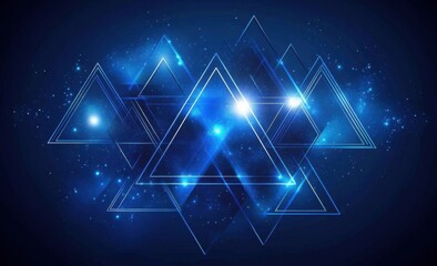 Poster - abstract background with geometric shapes and light effects, creating an elegant and modern design f