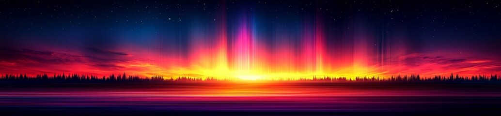 Poster - A colorful background showcasing the motion blur of sunset