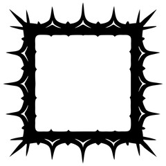 Poster - a unique square frame with spiky edges, creating a striking and edgy design, vector illustration