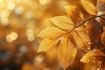 Poster - Gold bokeh motion background suitable for Christmas