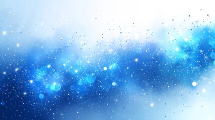 Poster - A blue background features an abstract polygon design enhanced with a glow gradient effect