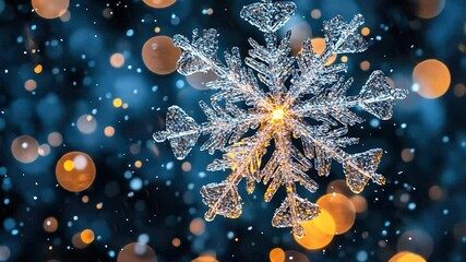 Wall Mural - Enchanted Snowflake: A Winter Wonderland