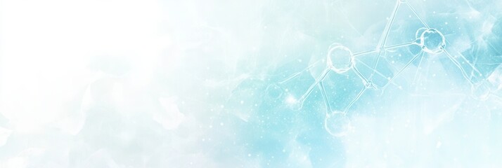 Aufkleber - Molecular structures in light blue with sterile background for scientific presentation and educational uses on health and technology