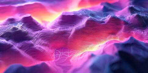 Poster - A 3D desktop wallpaper showcasing an abstract spiral spline line on a purple background