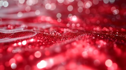 Wall Mural - Red Sparkling Water: A Close-Up Macro Photography of Shimmering Liquid