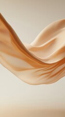 Poster - Flowing silk fabric against a soft background creates a sense of elegance and movement in contemporary design