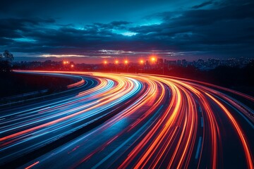 Poster - A 3D rendering showcases a futuristic hyperspace speed tunnel, featuring background light streaks