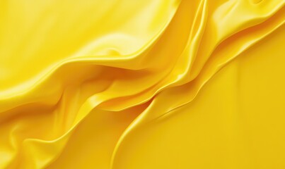 Fototapete - A yellow fabric with a wave pattern