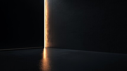 Leinwandbilder - Minimalistic Simple Low Light Black Background Image with Clean Lines