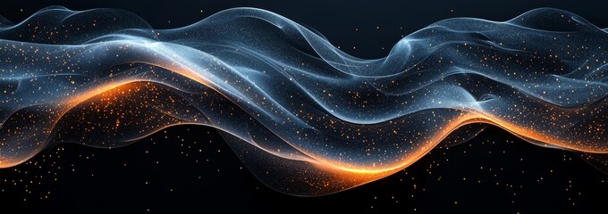 Poster - in the style, a black and orange abstract smoke wallpaper