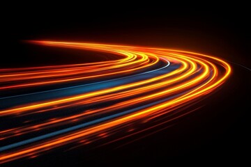 Poster - A visualization of fast-moving light on a black background