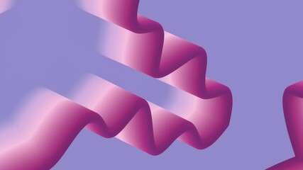 Leinwandbilder - Abstract loop animation with symmetrical curved geometric shapes. 3d rendering
