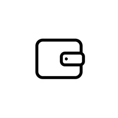 Poster - A Simple Minimalist Line Art Wallet Illustration Representing Financial Security And Personal Belongings With Clean Lines And Bold Black Strokes On A White Background