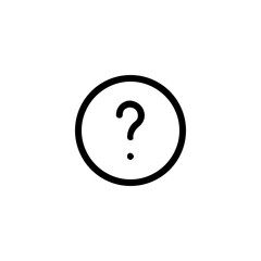 Poster - A Curious Question Mark Encircled, Pondering Lifes Mysteries In A Minimalist Hand-drawn Style With Bold Black Lines On A White Background