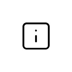 Poster - A Simple Information Button Icon Conveying Clarity And Helpfulness With A Minimalist Line Art Style And Clean White Background