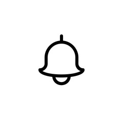 Poster - A Simple Bell Icon Signifying An Alert Or Notification, Featuring Clean Lines And Minimalist Design In Stark Black And White