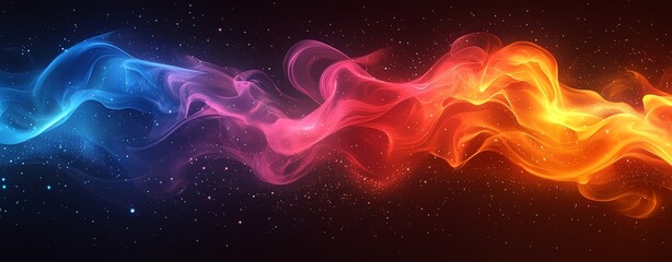 Poster - A digital art concept featuring abstract flames in a swirling design