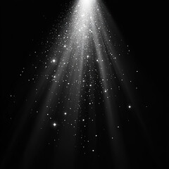 Poster - Radiant light beams illuminating dark space abstract art modern design cinematic atmosphere vertical perspective