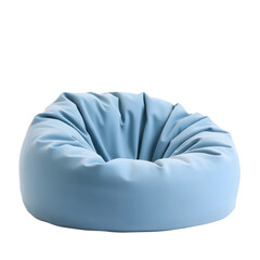 blue beanbag isolated on a transparent background